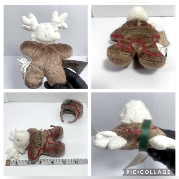 NWT Boyds Bears Mini Merry Moosemas disguised as ginger bread approx 5” - Picture 6 of 12